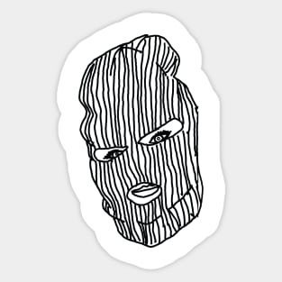 Ski Mask Stripes Sticker